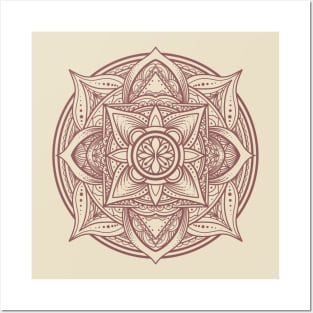 mandala rose Posters and Art